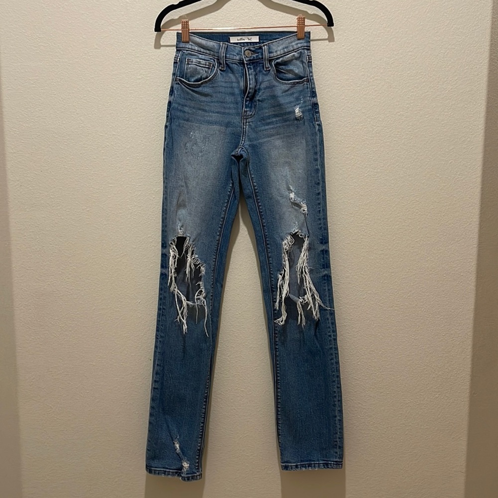 Willow + Root Distressed The Rise Up Jeans